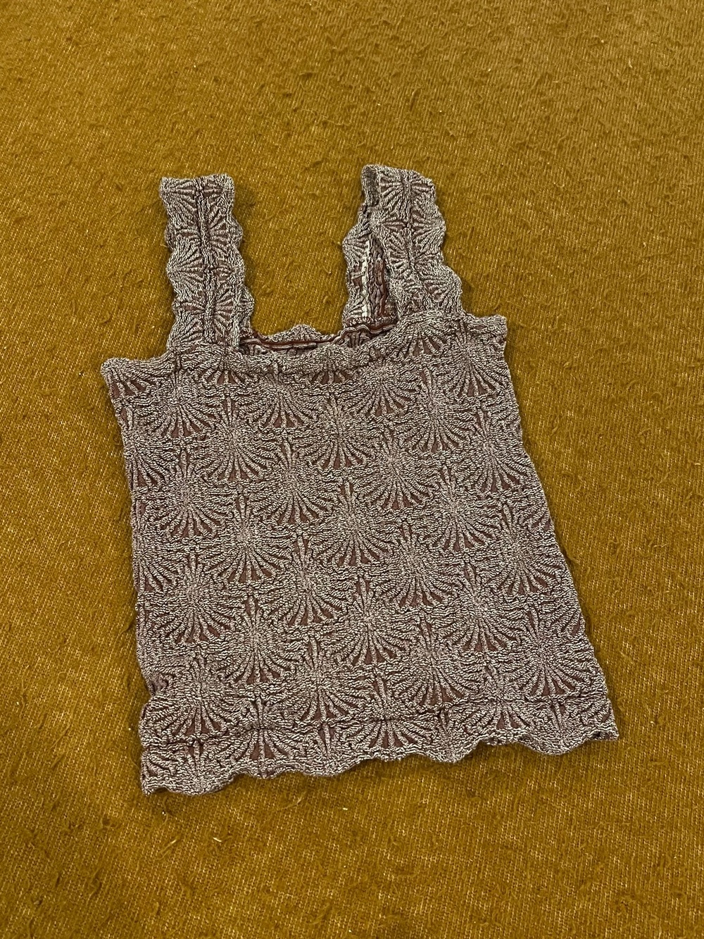 Free People Crochet Tank Top - Mauve